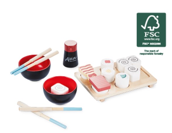 wooden sushi set aldi